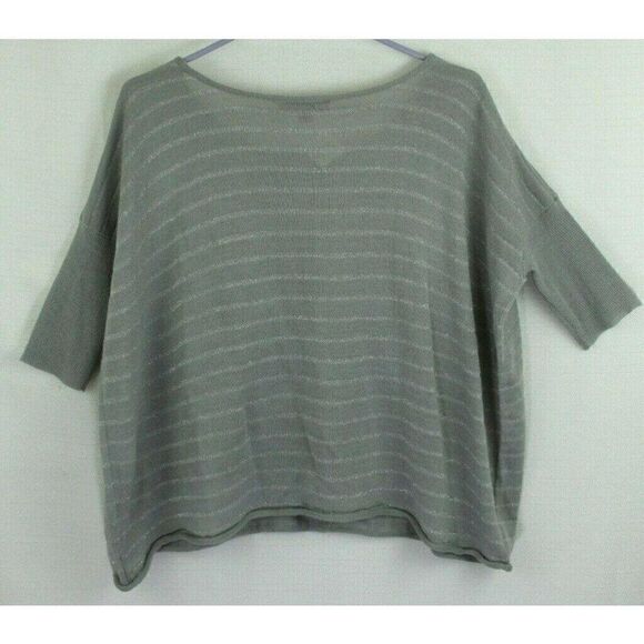 Derek Heart M Sweater pullover Striped metallic cropped NEW Womens - Picture 7 of 7